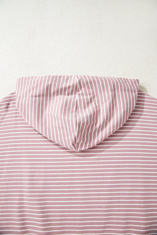 Cozy Striped Hoodie - Orchid