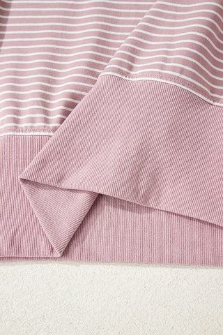 Cozy Striped Hoodie - Orchid
