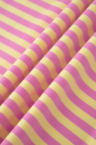 Pink and Yellow Stripe Skort Set