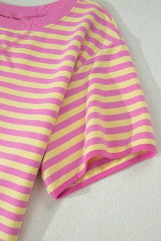 Pink and Yellow Stripe Skort Set