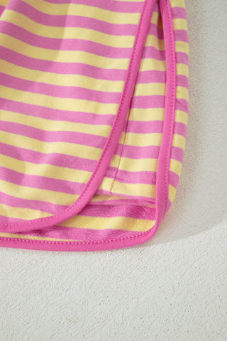 Pink and Yellow Stripe Skort Set