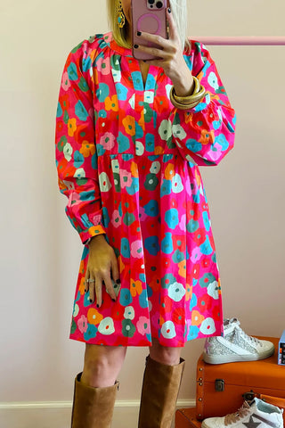 Shift Dress - Bright Blossoms