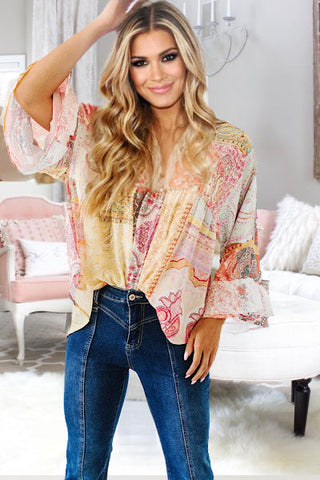Boho Patchwork Pattern Top