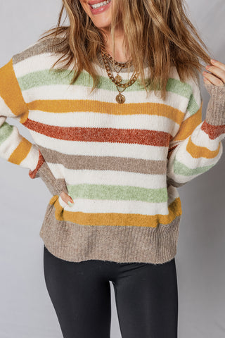 Calling Fall Striped Sweater