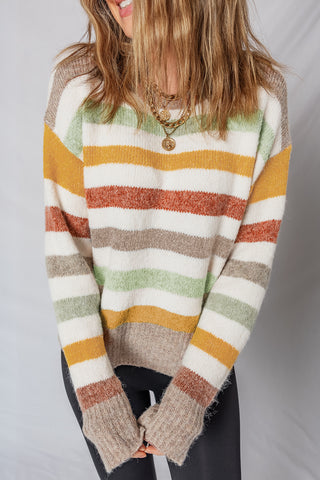 Calling Fall Striped Sweater
