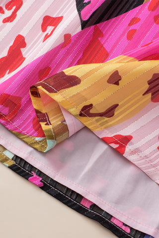 Leopard Print Blouse - Pink