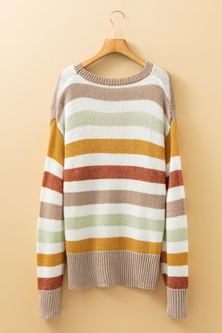 Calling Fall Striped Sweater