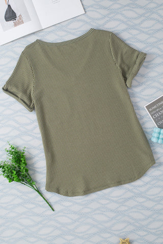 Corded Top with Pockets - Green