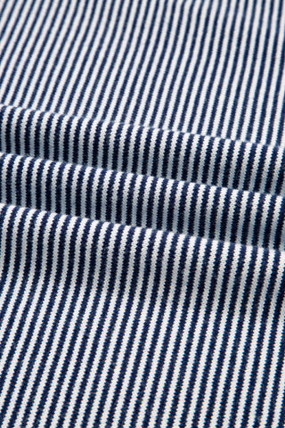 Striped Poncho Top - Navy