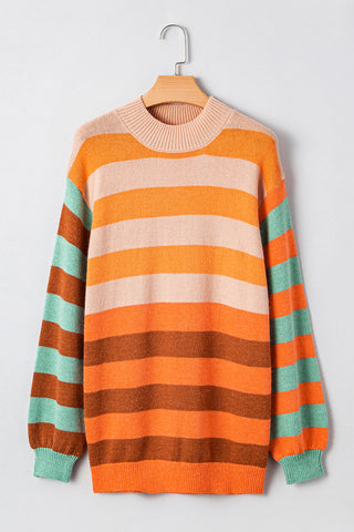 Vibrant Fall Day Striped Sweater