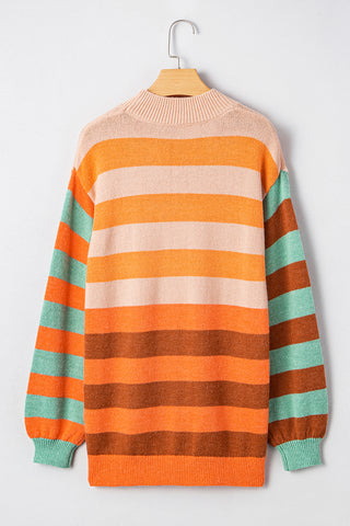 Vibrant Fall Day Striped Sweater
