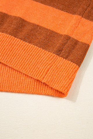 Vibrant Fall Day Striped Sweater