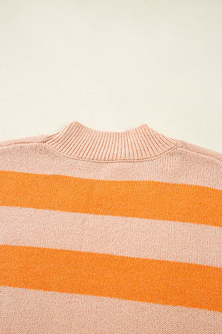 Vibrant Fall Day Striped Sweater