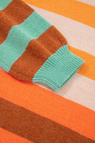 Vibrant Fall Day Striped Sweater