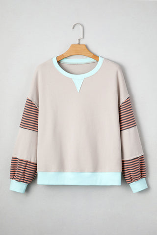 Weekend Vibes Fall Sweatshirt - Jet Stream Gray and Aqua