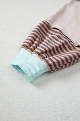 Weekend Vibes Fall Sweatshirt - Jet Stream Gray and Aqua