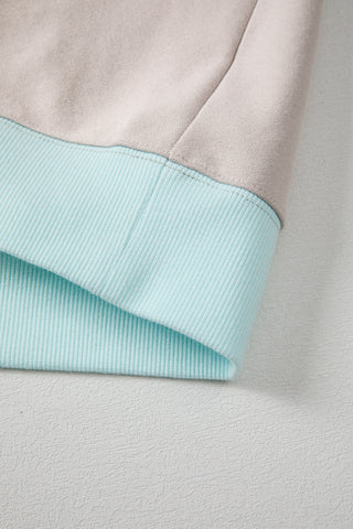 Weekend Vibes Fall Sweatshirt - Jet Stream Gray and Aqua