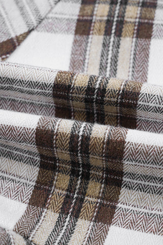Flannel Baby Doll Dress - Tan