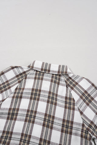 Flannel Baby Doll Dress - Tan