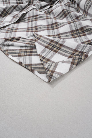 Flannel Baby Doll Dress - Tan