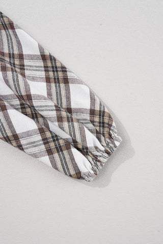 Flannel Baby Doll Dress - Tan