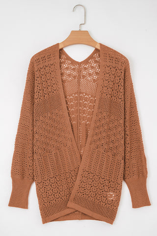 Mocha Mornings Cardigan - Rust