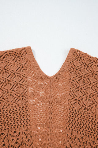 Mocha Mornings Cardigan - Rust