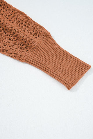 Mocha Mornings Cardigan - Rust
