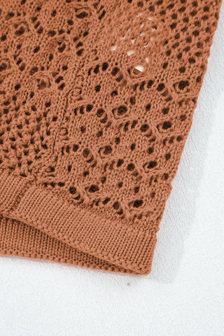 Mocha Mornings Cardigan - Rust