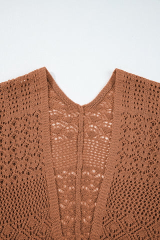 Mocha Mornings Cardigan - Rust