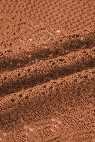 Mocha Mornings Cardigan - Rust