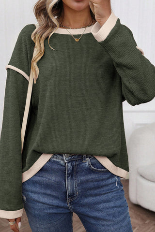 Comforts of Fall Cozy Knit Top - Olive