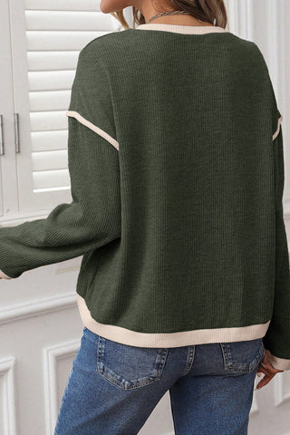 Comforts of Fall Cozy Knit Top - Olive
