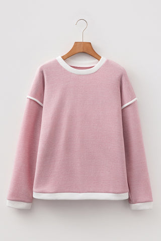Comforts of Fall Cozy Knit Top - Pink