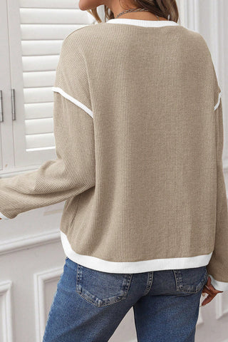Comforts of Fall Cozy Knit Top - Taupe