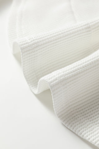 Waffle Weave Top - Winter White