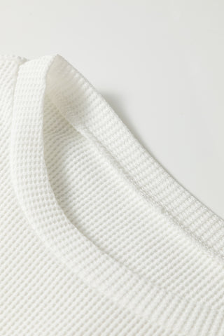 Waffle Weave Top - Winter White