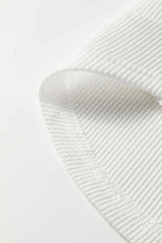 Waffle Weave Top - Winter White