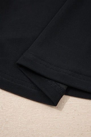 Mesh Detail Top - Black