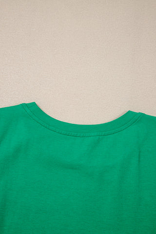 Eyelet Ruffle Sleeve Top - Irish Green