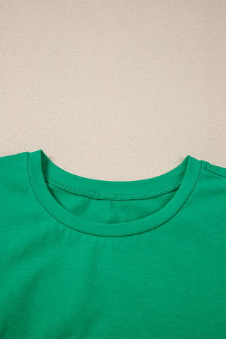 Eyelet Ruffle Sleeve Top - Irish Green