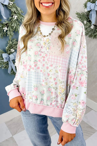 Floral Pink Pullover