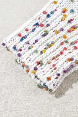 Colorful Confetti Long Cardigan - White