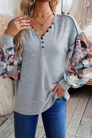 Hint of Spring Top - Gray