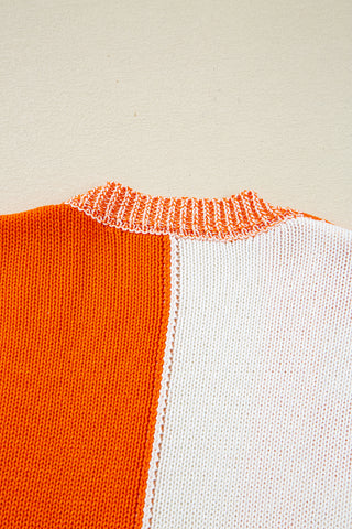 Checkered Cardigan - Orange