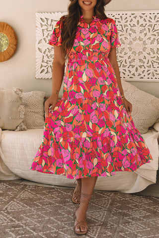 Abstract Tulip Midi Dress