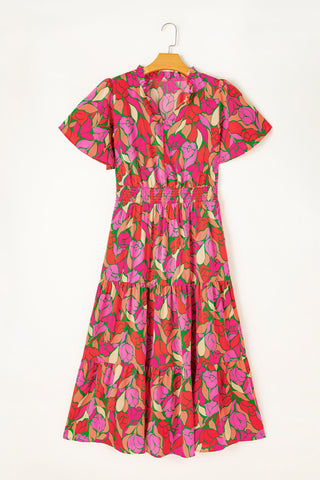 Abstract Tulip Midi Dress