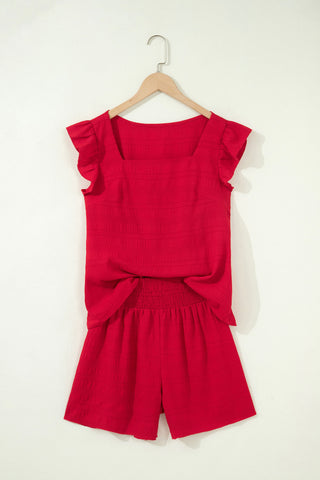 Simple Chic Two Piece Set - Red