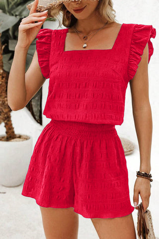Simple Chic Two Piece Set - Red