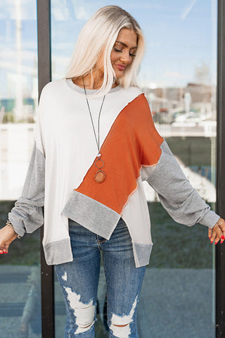 Color Block Cape Style Top